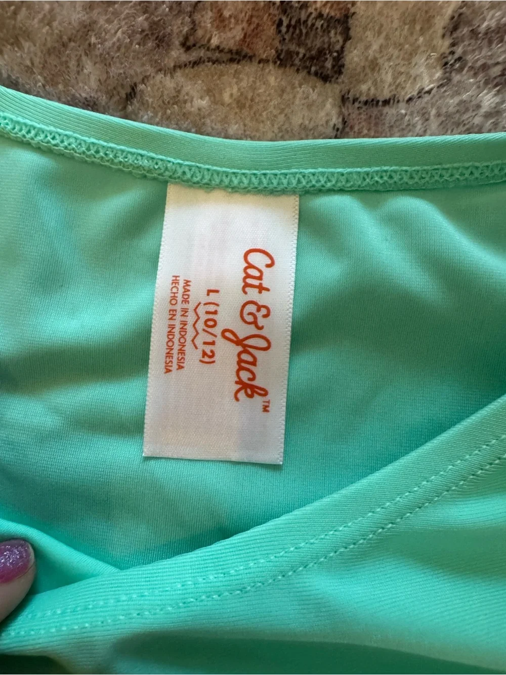New cat & Jack two piece long sleeve grow with the flow swimsuit